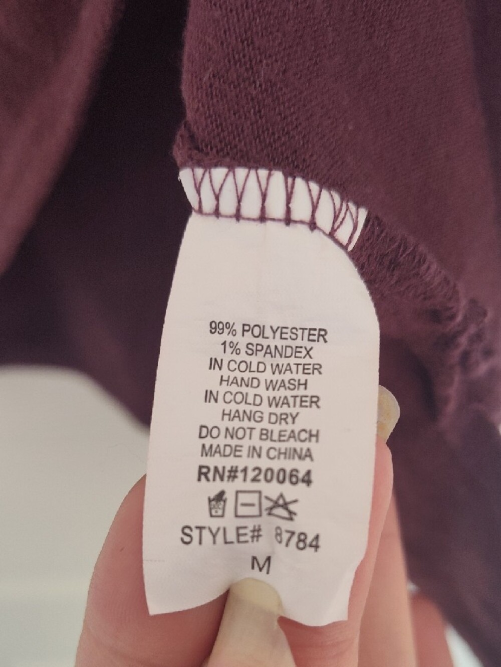 Mind Code Burgundy Ruffle Sleeve Top - Picture 3 of 4
